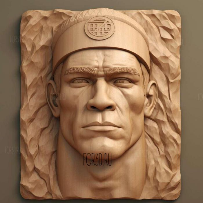 john cena 3 stl model for CNC